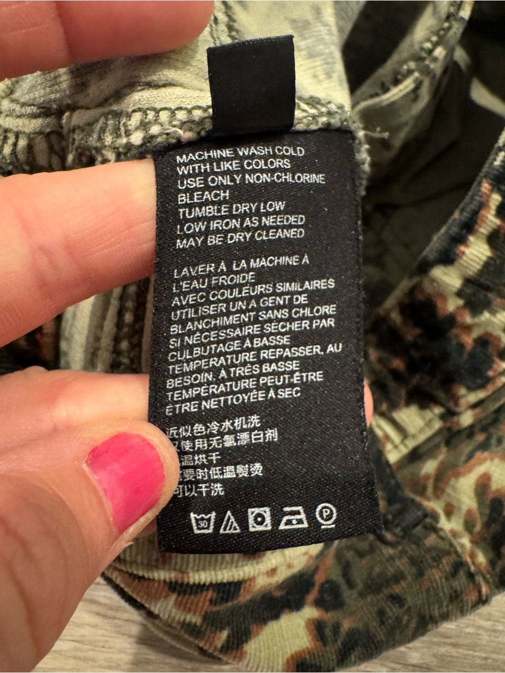 Anthropologie Pilcro high-rise skinny camo corduroy pants w/ texture - Picture 7 of 10